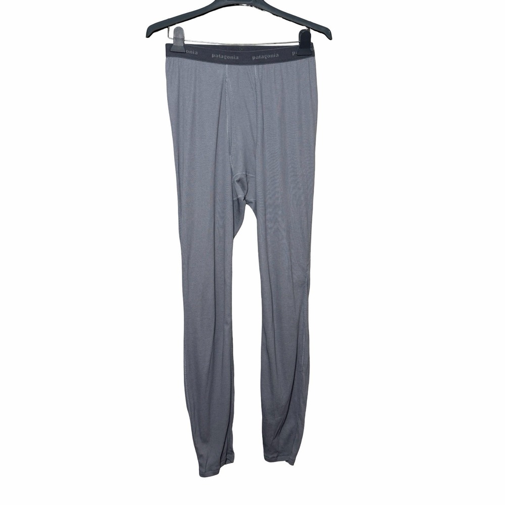 Patagonia Mens Capilene Performance Base Layer Pants Gray Thermal Large USA Made